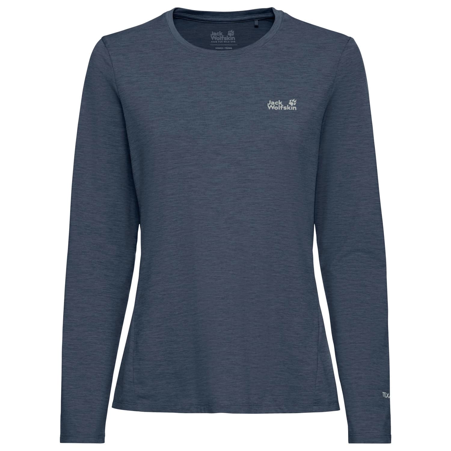 Дамска спортна тениска Jack Wolfskin Women's Trail L/S Sport shirt - Midnight Sky