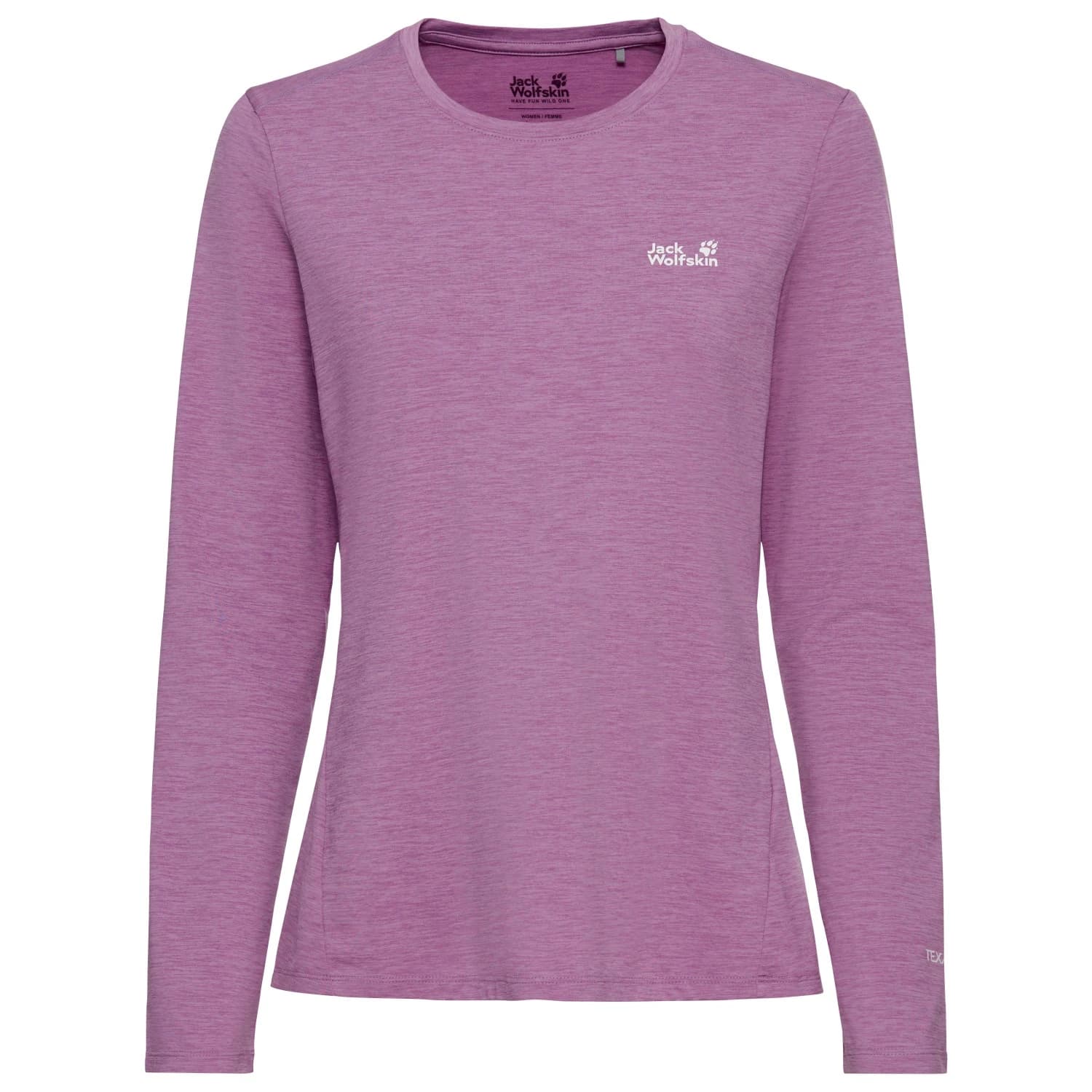 Спортна тениска Jack wolfskin Women's Trail L/S Sport shirt - Vivid Orchid