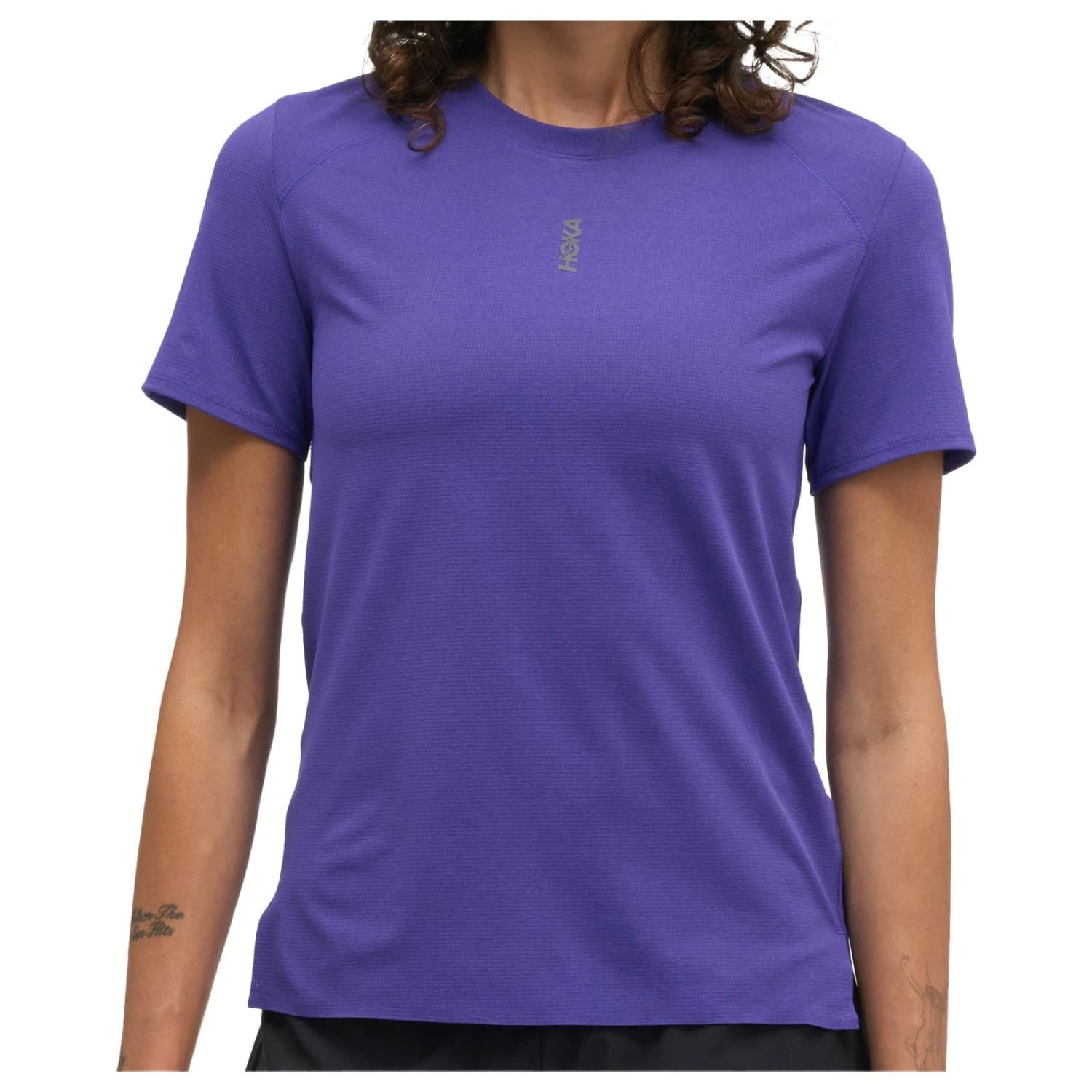 Дамска тениска HOKA Women's Everyrun Short Sleeve Running shirt - Cosmic Purple