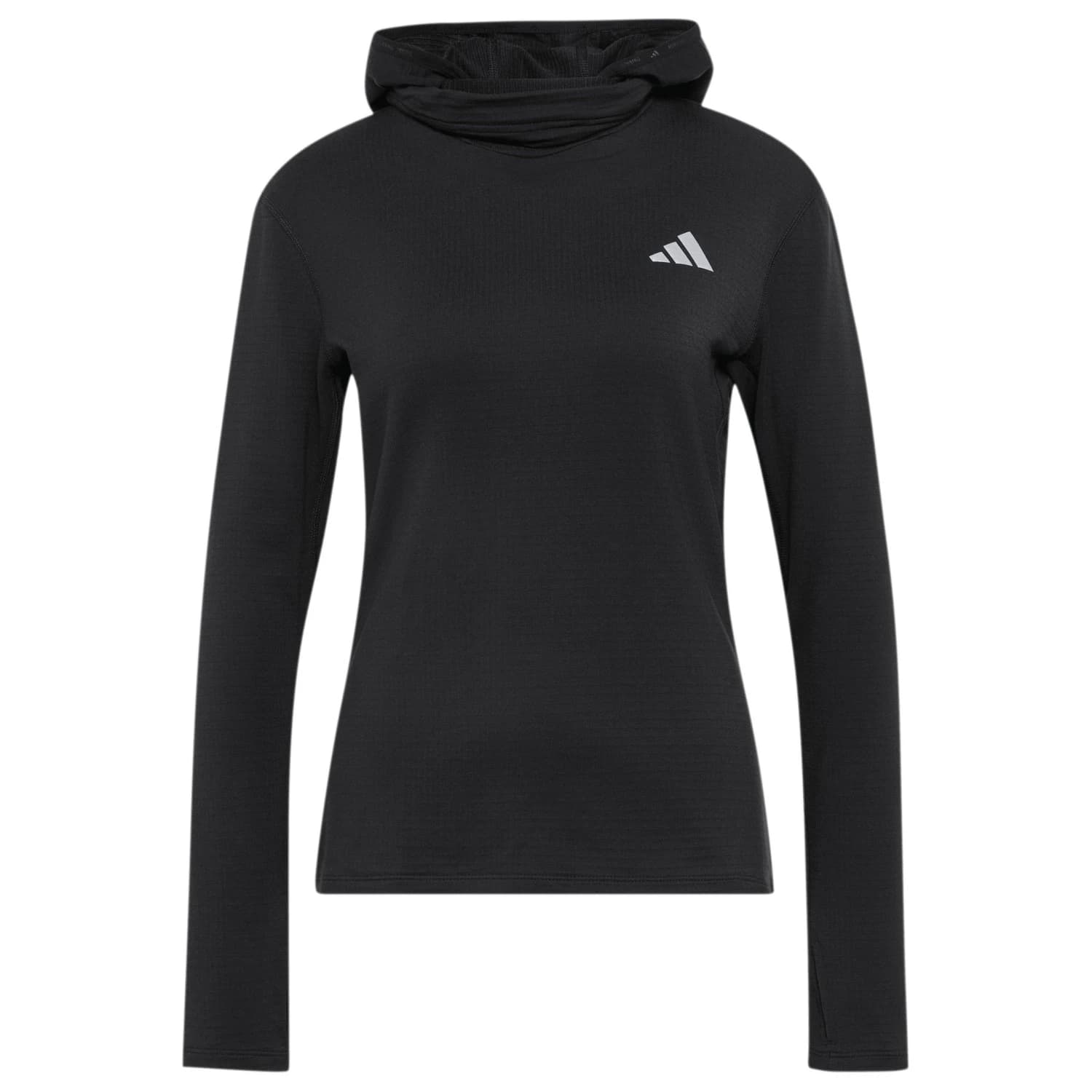Дамска тениска adidas Women's ADI365 Running Essentials Winter Hooded Running shirt - Black