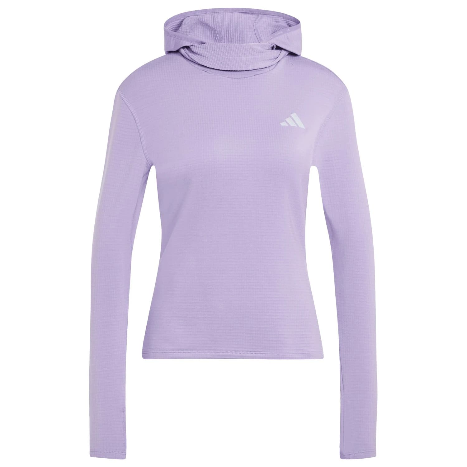 Дамска тениска adidas Women's ADI365 Running Essentials Winter Hooded Running shirt - Magic Lilac