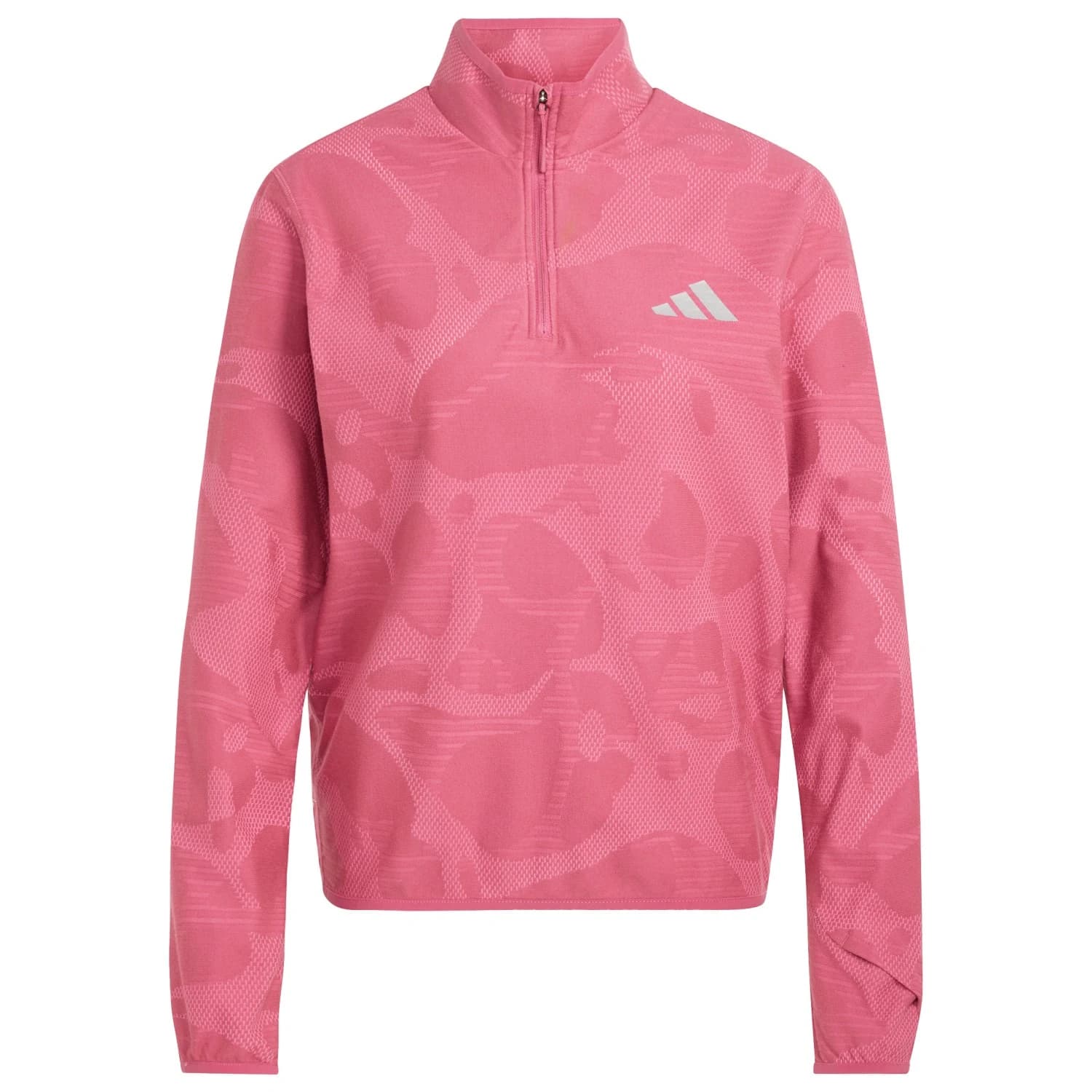 Дамска тениска adidas Women's ADI365 Running Half Zip Running shirt - Dual Magenta