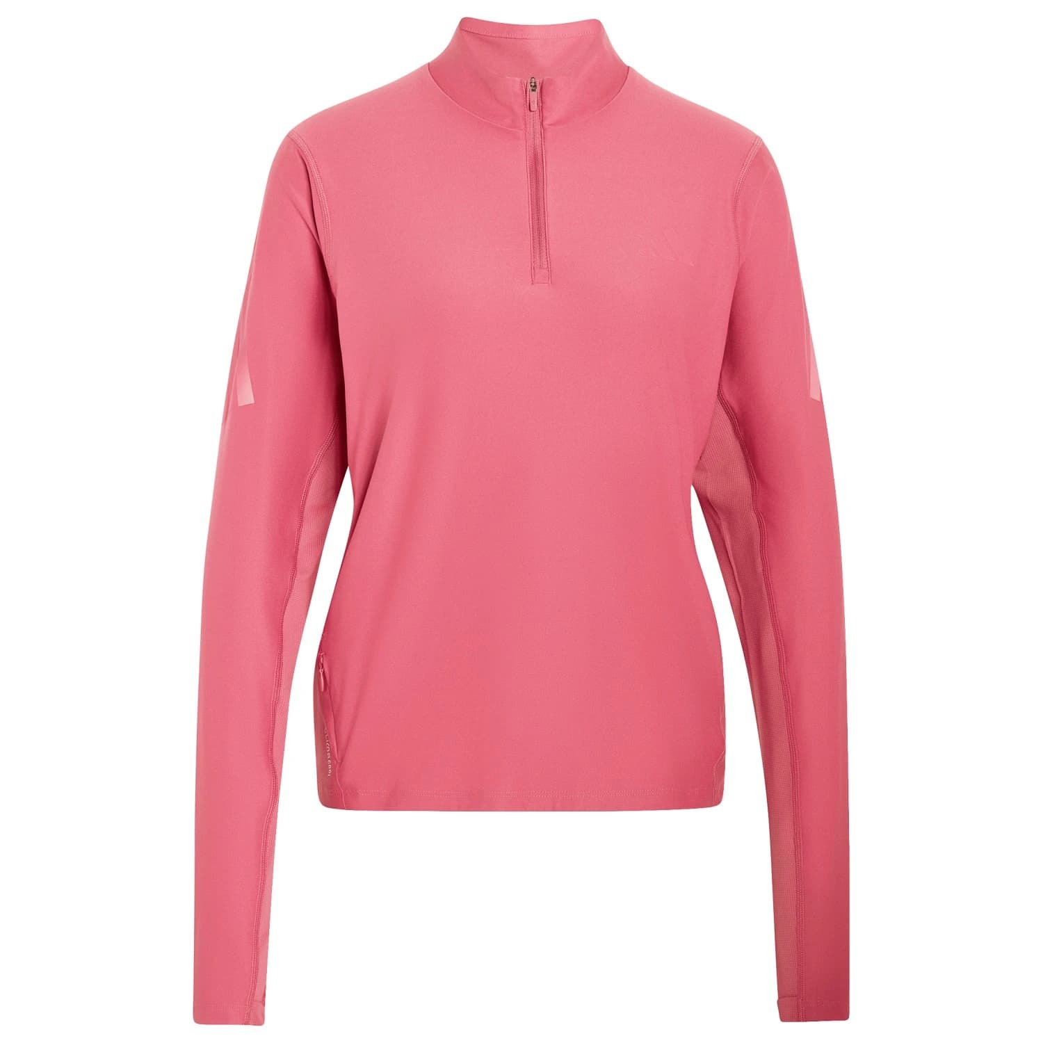 Дамска тениска adidas Women's ADI365 Running Iconic Half Zip Running shirt - Dual Magenta