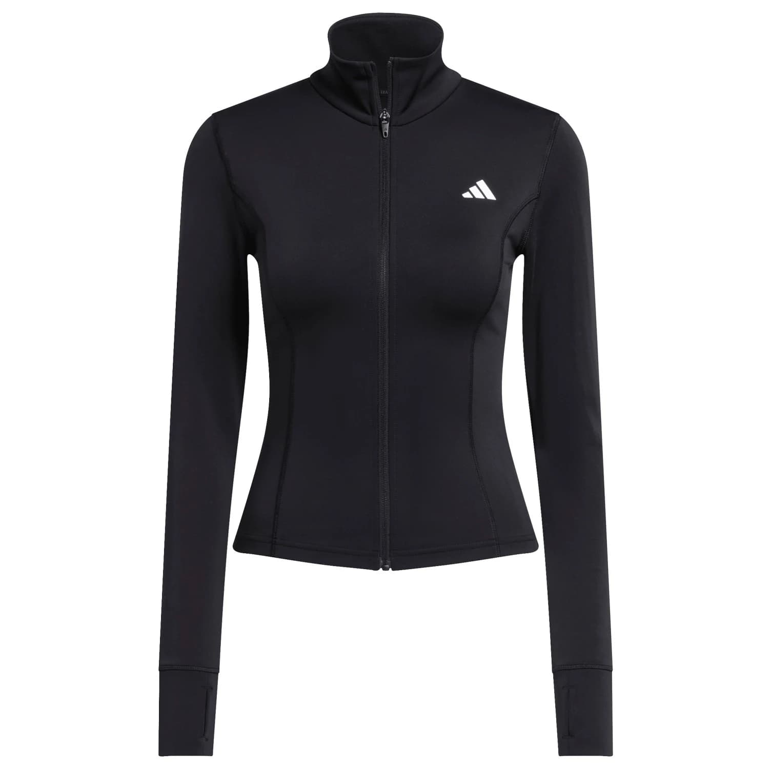 Дамска блуза с дълъг ръкав adidas Women's Workout Essentials Zip Through Jacket Longsleeve - Black
