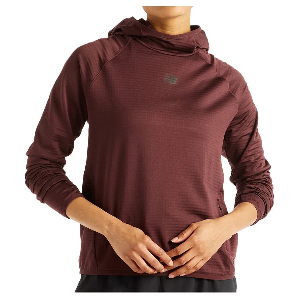 Тениска New Balance Women's RC Essential Heat Grid Hoodie Running shirt - Brown