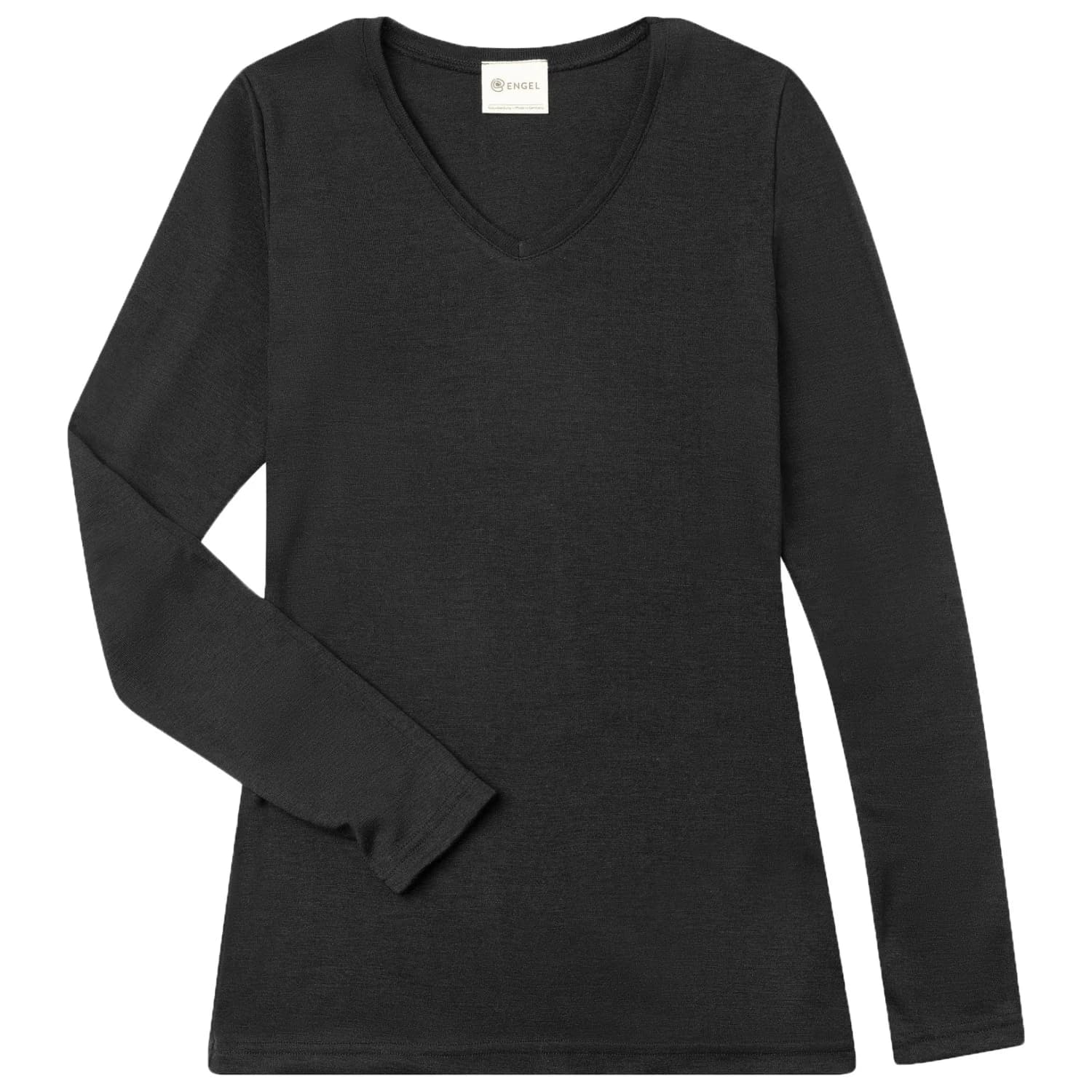 Мериносово термобельо Engel Women's Shirt L/S Merino shirt - Schwarz