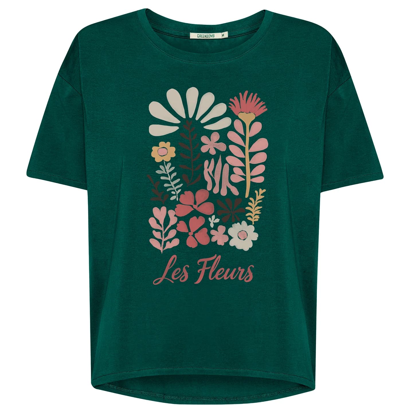 Дамска тениска GreenBomb Les Fleurs Feel T-shirt - Petrol Green