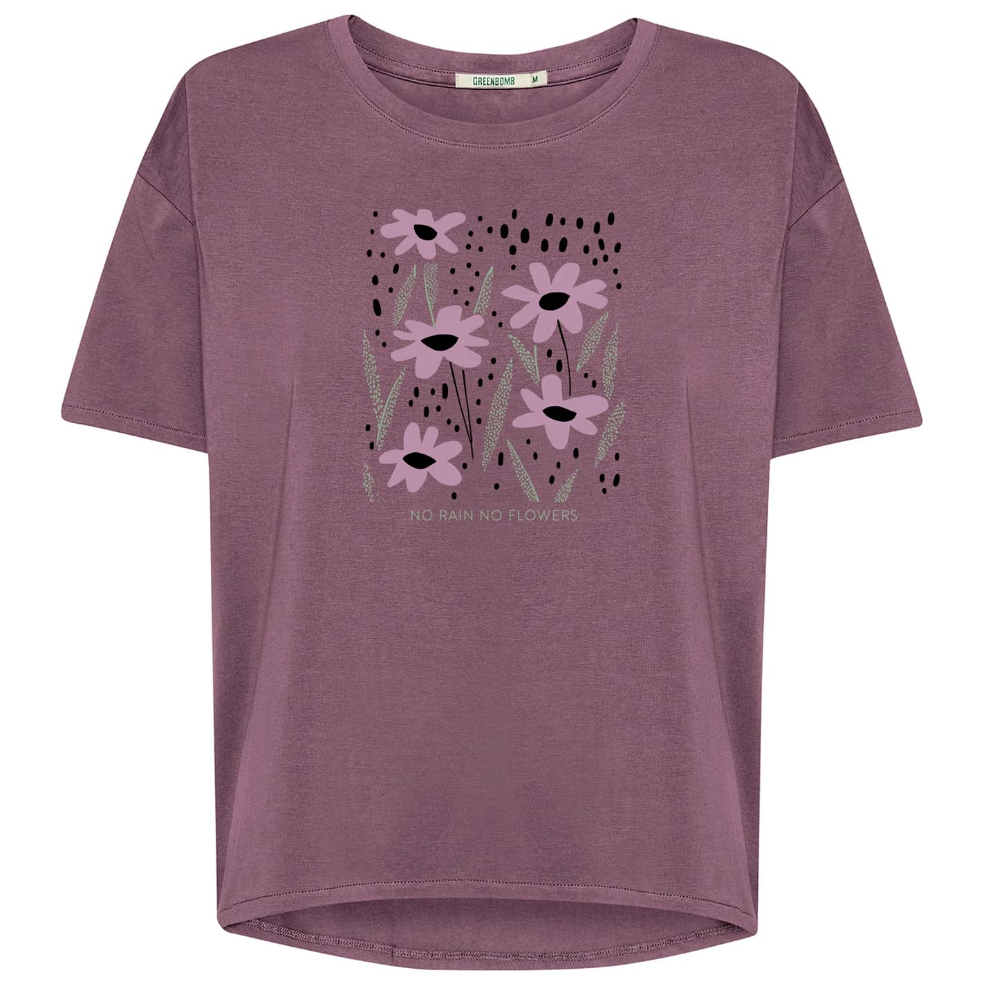 Дамска тениска GreenBomb No Rain Feel T-shirt - Moorberry