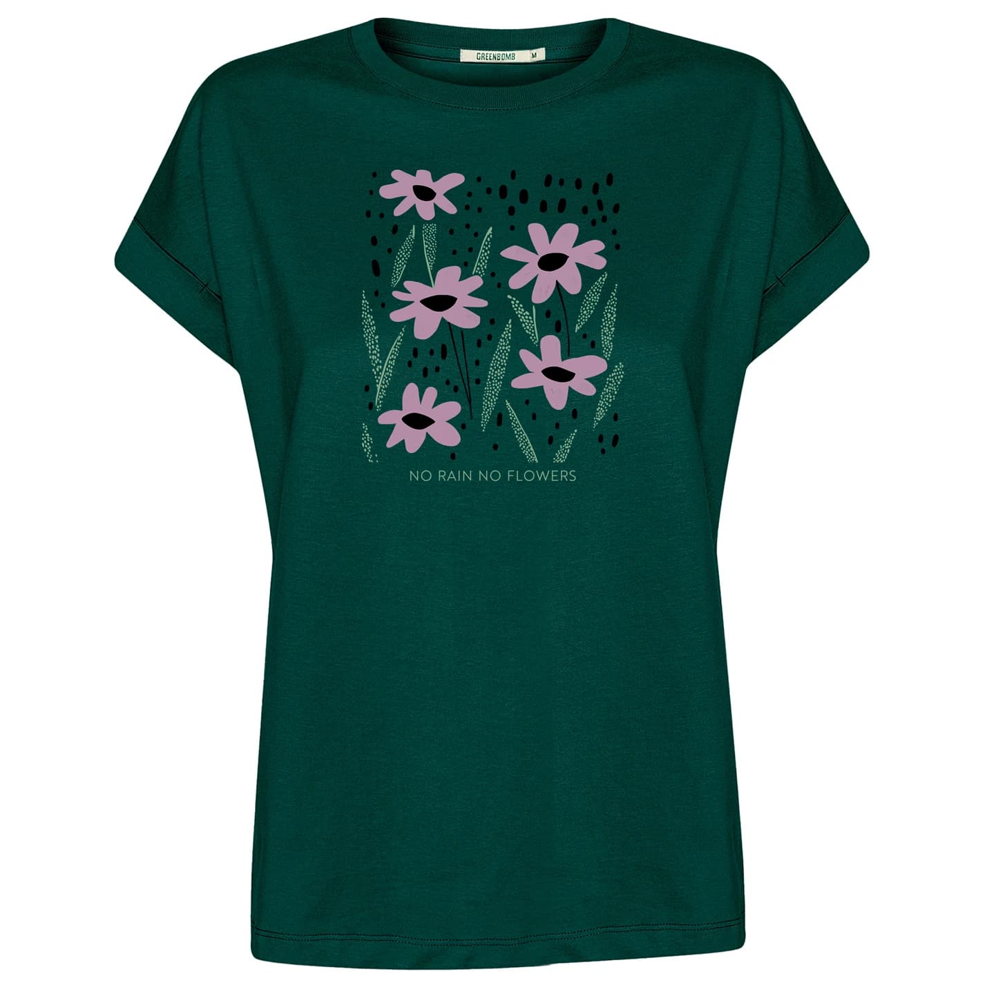 Дамска тениска GreenBomb No Rain Loony T-shirt - Petrol Green