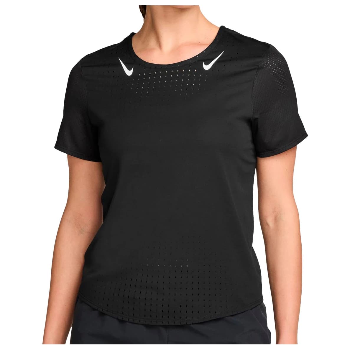 Дамска тениска Nike Women's Aeroswift Dri-Fit ADV Top S/S Running shirt - Black / White