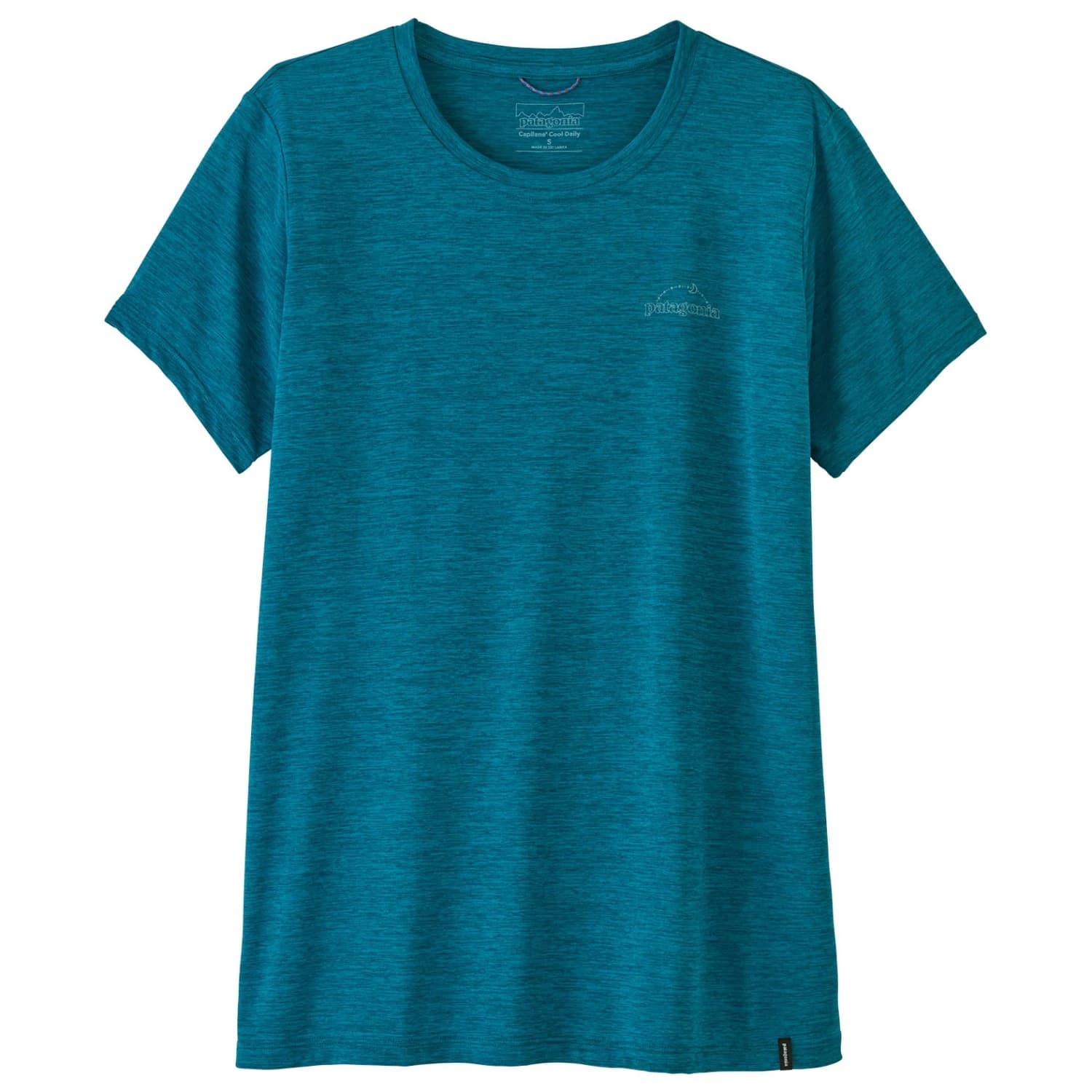 Дамска спортна тениска Patagonia Women's Capilene Cool Daily Shirt P-6 Cosmos Sport shirt - Glacial Blue / Light Glacial Blue X-Dye