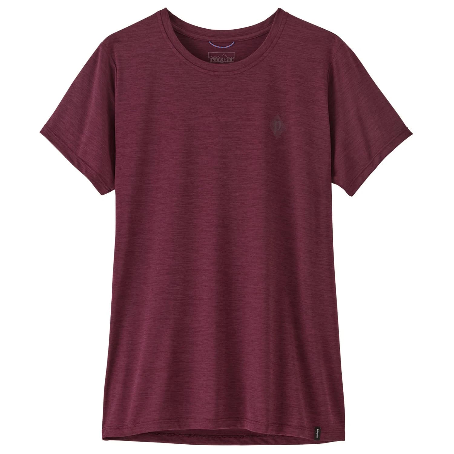 Дамска спортна тениска Patagonia Women's Capilene Cool Daily Shirt Hut Tripper Sport shirt - Berry Fig / Light Berry Fig X-Dye