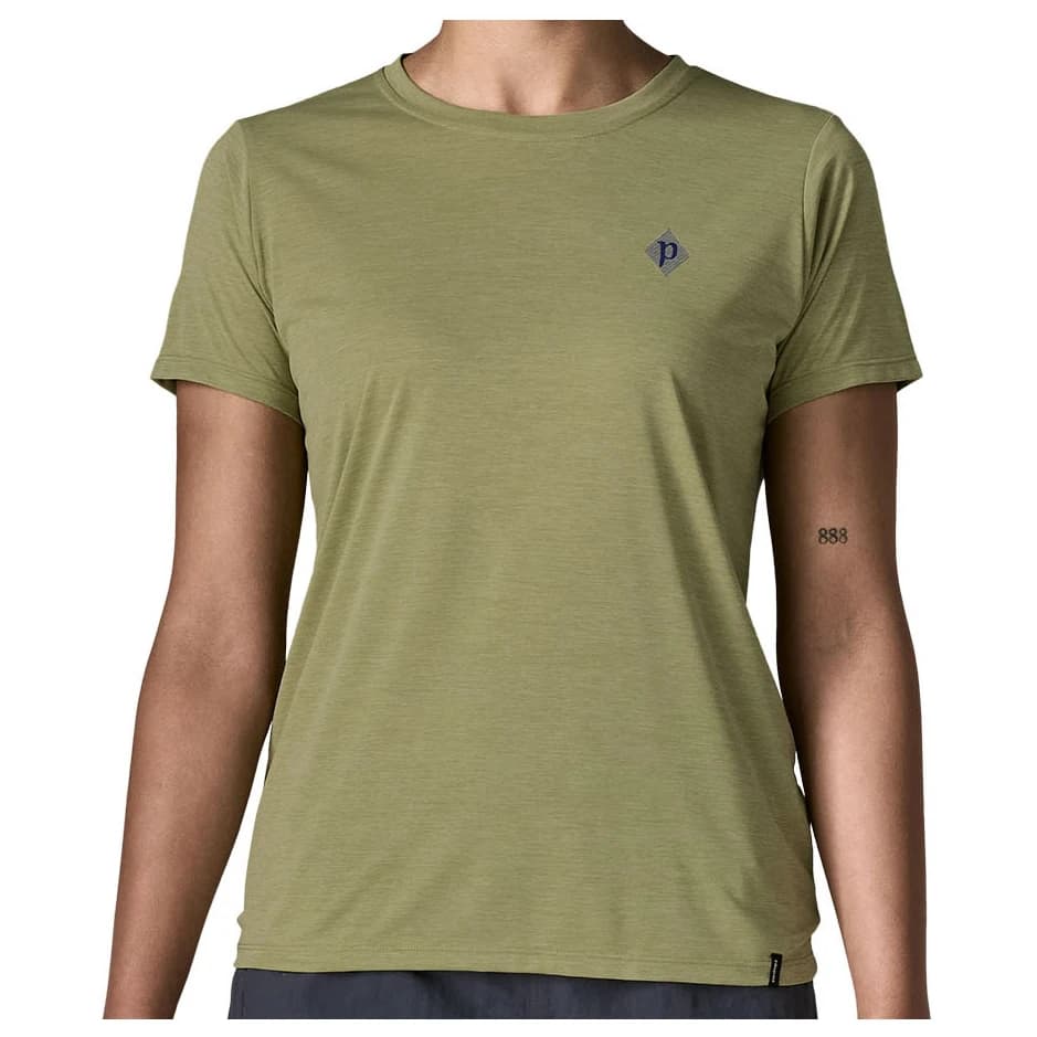 Дамска спортна тениска Patagonia Women's Capilene Cool Daily Shirt Hut Tripper Sport shirt - Gumtree Green / Light Gumtree Green X-Dye