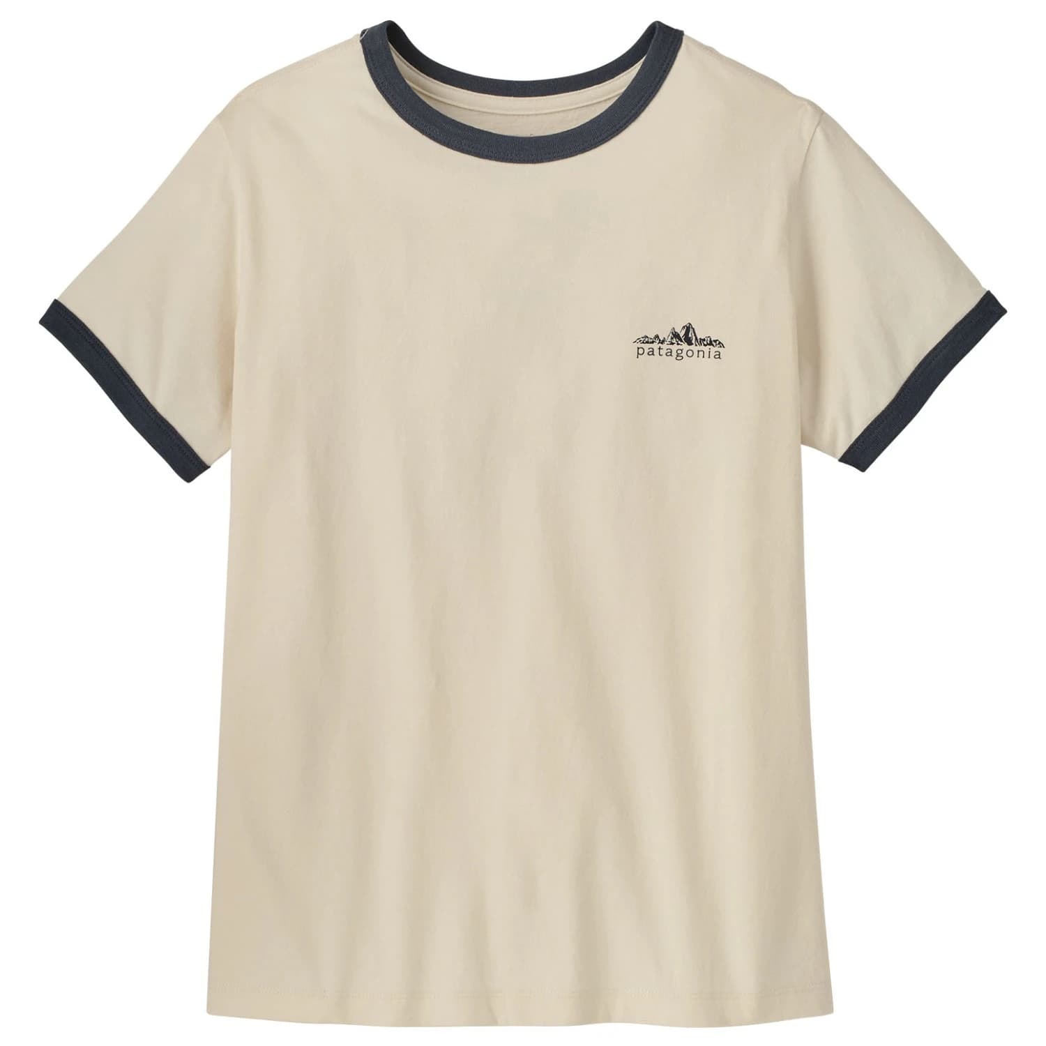 Дамска тениска Patagonia Women's Fitz Roy Foothills Ringer Tee T-shirt - Undyed Natural