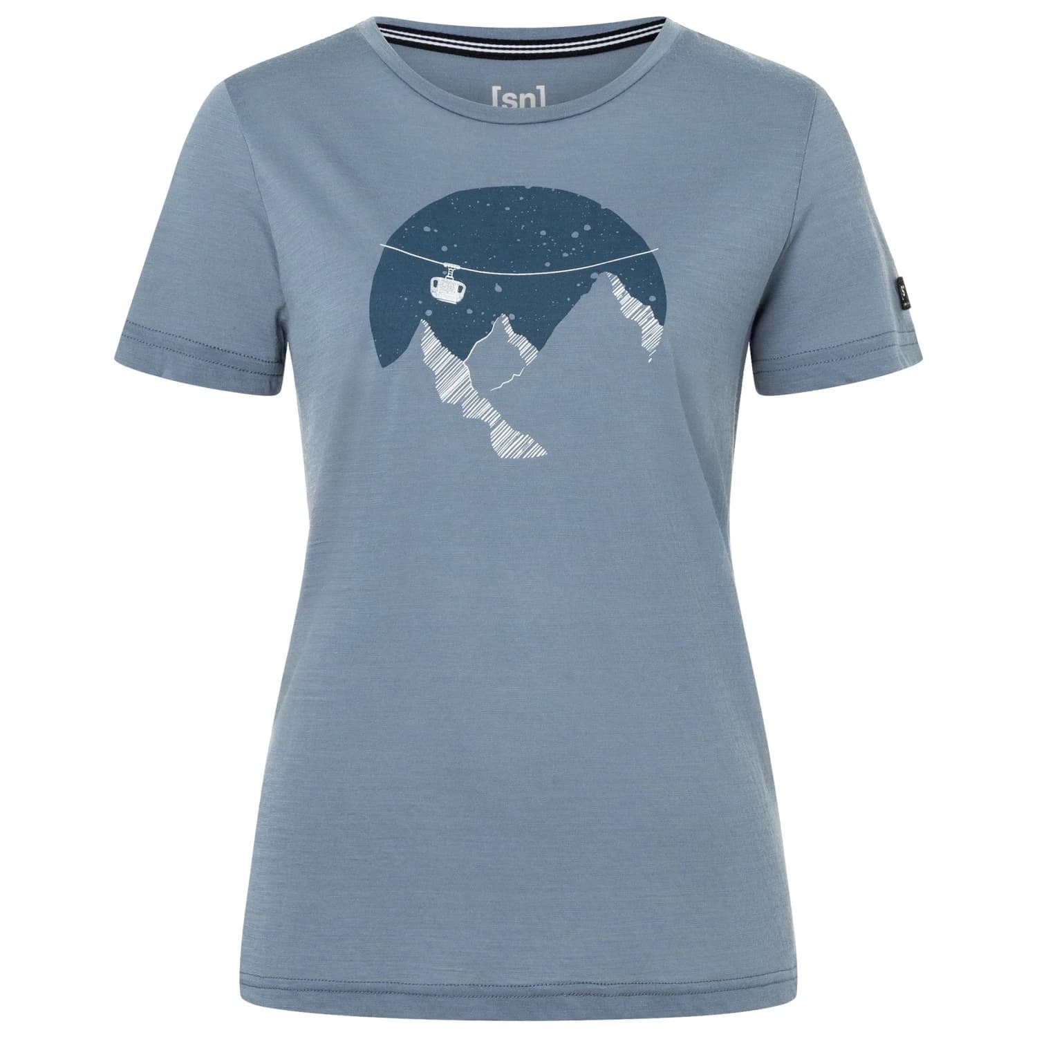 Мериносова блуза super.natural Women's Winter Gondola Tee Merino shirt - Flint Stone / Various
