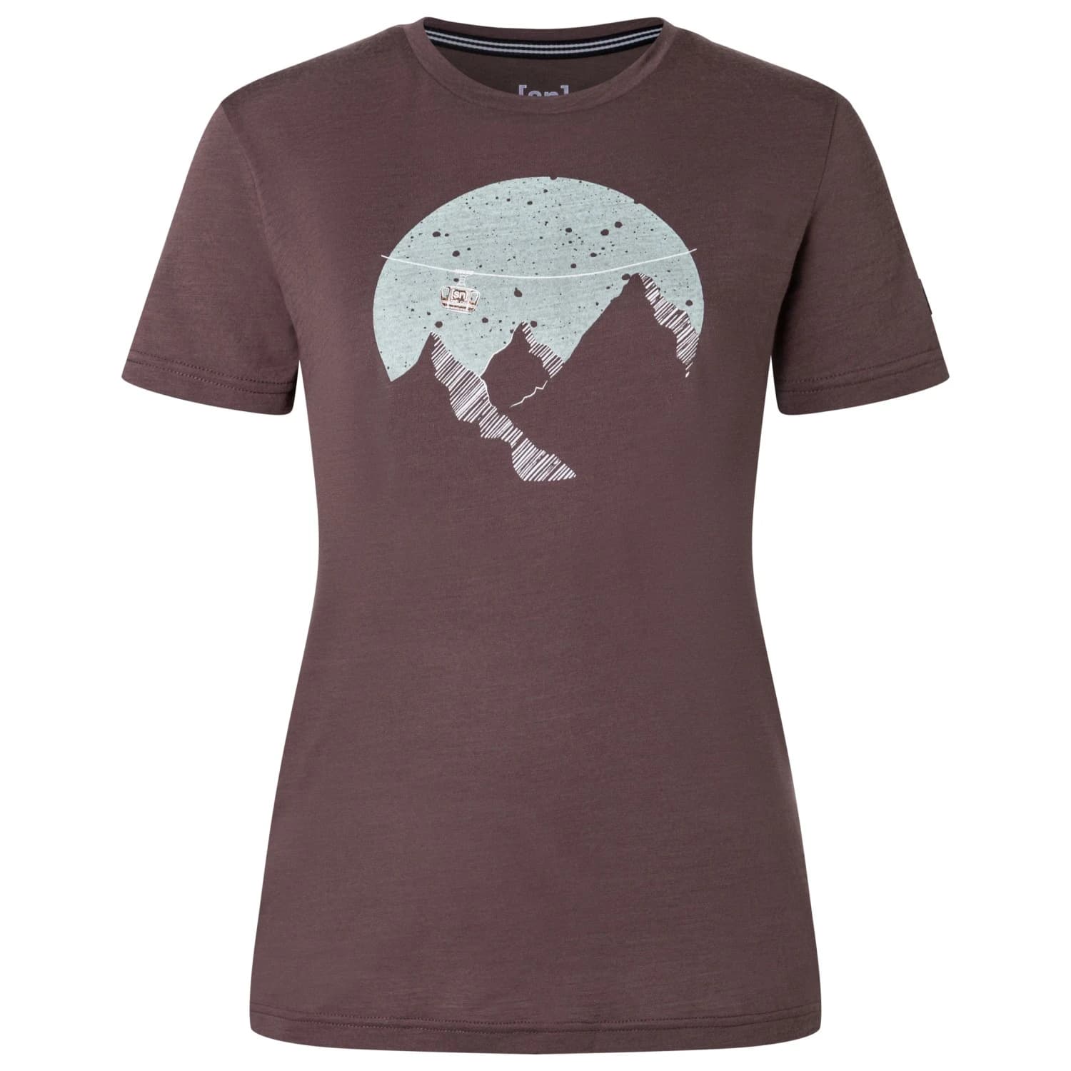 Мериносова блуза super.natural Women's Winter Gondola Tee Merino shirt - Raisin / Various